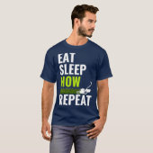 T-shirt Eat Sleep Mow Repeat Landscaper Grass Cutting (Devant entier)