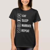 T-shirt Eat Sleep Narrate Repeat Clical Education Homescho (Devant)
