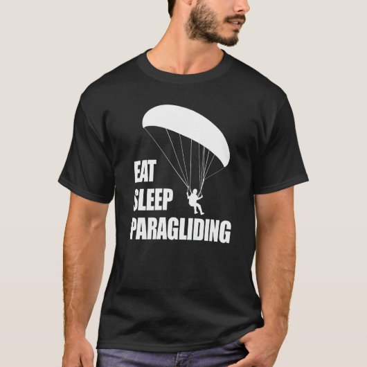 T-shirt Eat Sleep Paragliding Repeat  Men Paraglider Adven (Devant)