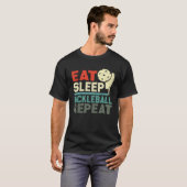 T-shirt Eat Sleep Pickleball Repeat Retro vintage (Devant entier)