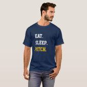 T-shirt Eat Sleep Pitch (Devant entier)
