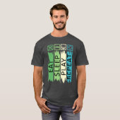 T-shirt Eat Sleep Play Repeat (Devant entier)