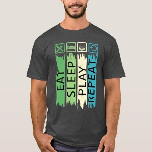 T-shirt Eat Sleep Play Repeat (Devant)
