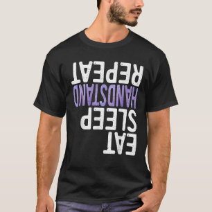 T-shirt Eat Sleep Poignée Répéter Funny Gymnastique Chemis