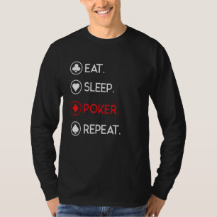 T-shirt Eat Sleep Poker Répéter Cardsharp