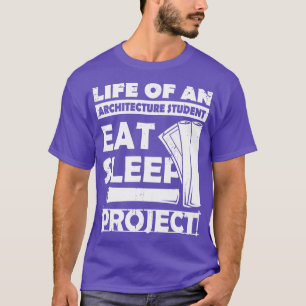 T-shirt Eat Sleep Project Architecture Cadeau Étudiant
