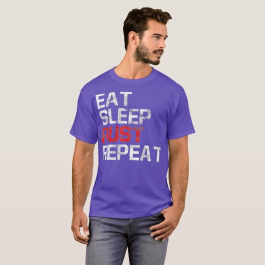 T-shirt EAT SLEEP RAID REPEAT Game (Devant entier)