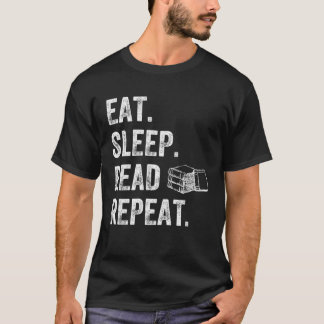 T-shirt Eat Sleep Read Repeat  Reader  Books
