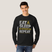 T-shirt Eat Sleep Repeat MTB Hobby Mountain Bike (Devant entier)
