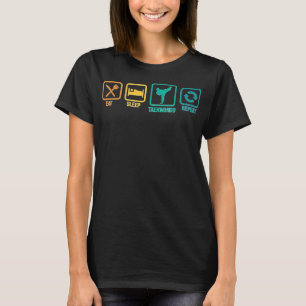 T-shirt Eat Sleep Repeat Taekwondo Tai Chi Martial Fi