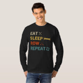 T-shirt Eat Sleep Row Repeat Rowing Rower Crew (Devant entier)
