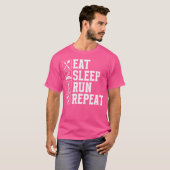 T-shirt Eat Sleep Run Repeat Funny Running Runner (Devant entier)