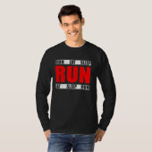T-shirt Eat Sleep Run Répéter Funny Runner Quote (Devant entier)