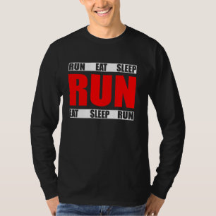 T-shirt Eat Sleep Run Répéter Funny Runner Quote