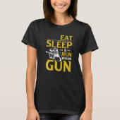 T-shirt Eat Sleep & Run With a Gun Paintball (Devant)