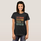 T-shirt Eat Sleep Scout Repeat For Camping Enthusiast Desi (Devant entier)