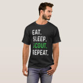 T-shirt Eat Sleep Scout Repeat Scouting (Devant entier)