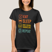 T-shirt Eat Sleep Scuba Repeat Scuba Diver Diving Snorkeli (Devant)