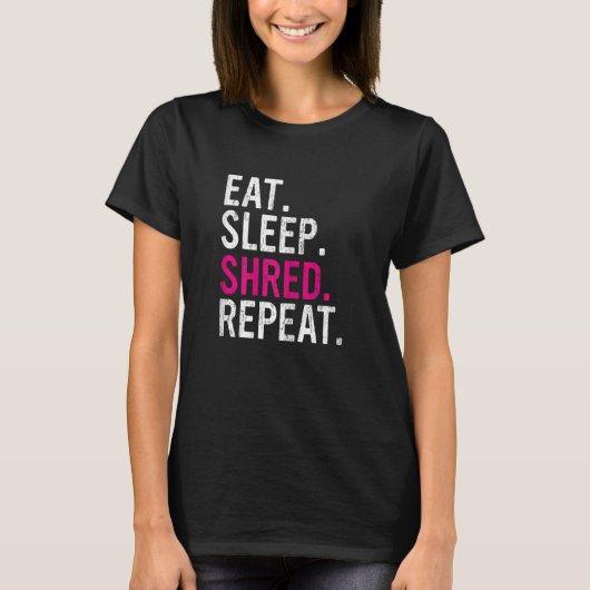 T-shirt Eat Sleep Shred Repeat MTB (Devant)