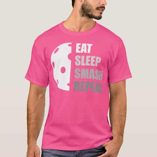 T-shirt Eat Sleep Smash Repeat Funny Pickleball (Devant)