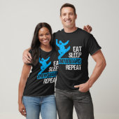 T-shirt Eat Sleep Snowboard Repeat Funny Winter (Unisexe)