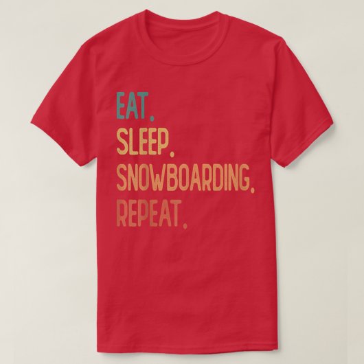 T-shirt Eat Sleep Snowboarding Repeat (Design devant)