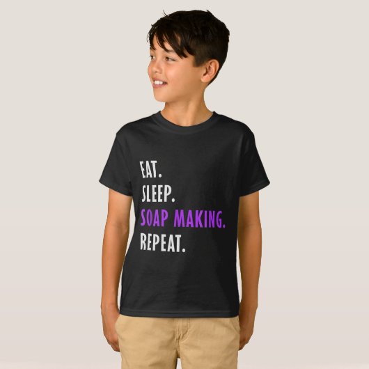 T-shirt Eat Sleep Soap Making Repeat - Crafters Soapmaking (Devant entier)