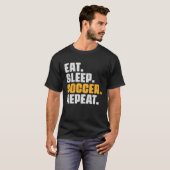 T-shirt Eat Sleep Soccer Repeat   Soccer Player Retro Vint (Devant entier)