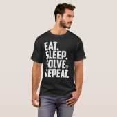 T-shirt Eat Sleep Solve Repeat Speed Cubing Cuber Cube (Devant entier)