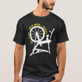 T-shirt Eat Sleep Spin Wool Repeat Cute Hand Spinning Whee (Devant)