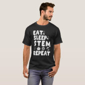 T-shirt Eat Sleep STEM Repeat Inventor Summer Camp Kids Bo (Devant entier)