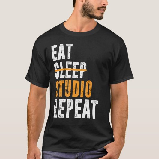 T-shirt Eat Sleep Studio Repeat Architect Designer Archite (Devant)
