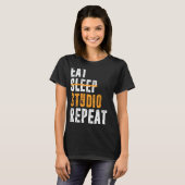 T-shirt Eat Sleep Studio Repeat Architect Designer Archite (Devant entier)