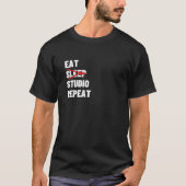 T-shirt Eat Sleep Studio Répéter Funny Architecture Don T (Devant)