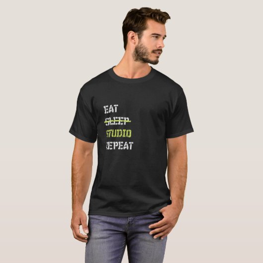 T-shirt Eat Sleep Studio Répéter l'architecture T (Devant entier)