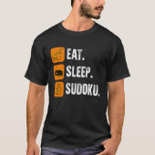 T-shirt Eat Sleep Sudoku Repeat Number Place Board Game (Devant)