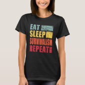 T-shirt Eat Sleep Survivalsim Repeat (Devant)