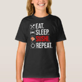 T-shirt Eat. Sleep. Sushi. Repeat (Devant)