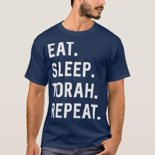 T-shirt Eat Sleep Torah Repeat Hebrew Jewish Matan Torah