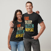 T-shirt Eat Sleep Trade Repeat Stock Trading Trader (Unisexe)