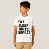 T-shirt Eat Sleep Write (Devant entier)