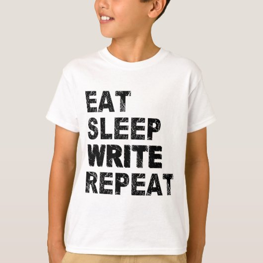 T-shirt Eat Sleep Write (Devant)