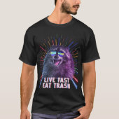 T-shirt Eat Trash Raccoon Panda Rave Old School Pilot Sung (Devant)