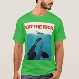 T-shirt Eathe Rich Orca Paws Drôle Hilarant Mème Dérangé