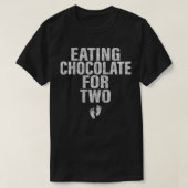 T-shirt Eating Chocolate for Two Funny Maman (Design devant)