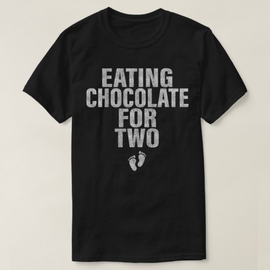T-shirt Eating Chocolate for Two Funny Maman (Design devant)