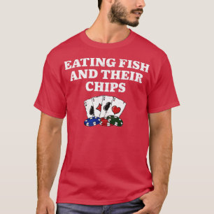 T-shirt Eating Fish and Their Chips