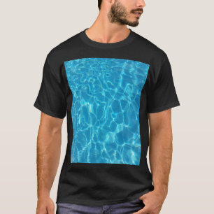 T-shirt Eau de piscine bleu ciel cristallin