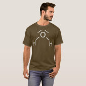 T-shirt Eau H2O Chimie Structure moléculaire (Devant entier)