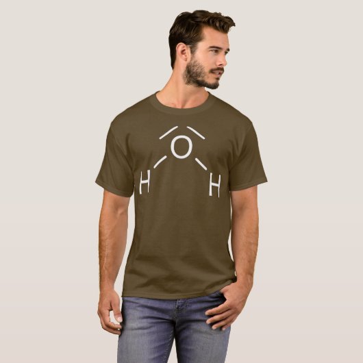 T-shirt Eau H2O Chimie Structure moléculaire (Devant entier)
